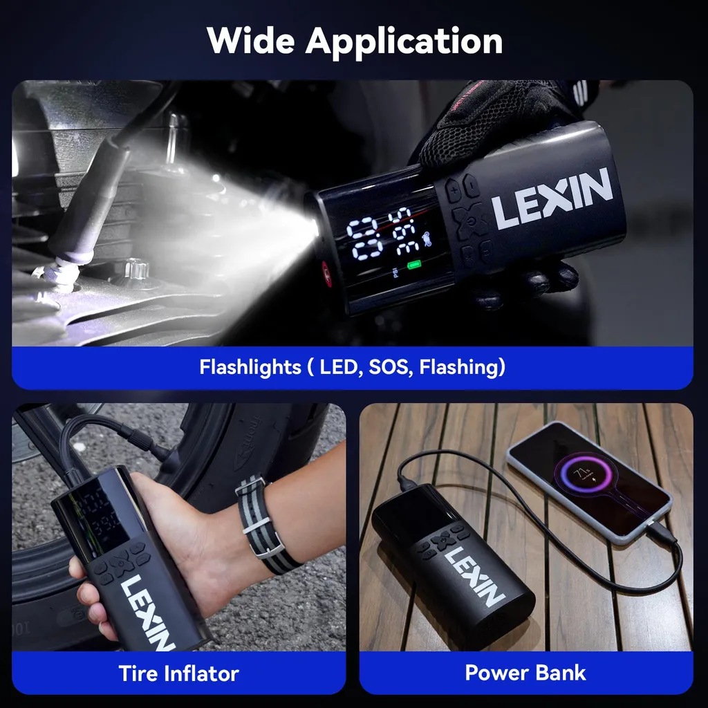 Pompe de gonflage intelligente 150PSI LEXIN P4 avec batterie intégrée - 6