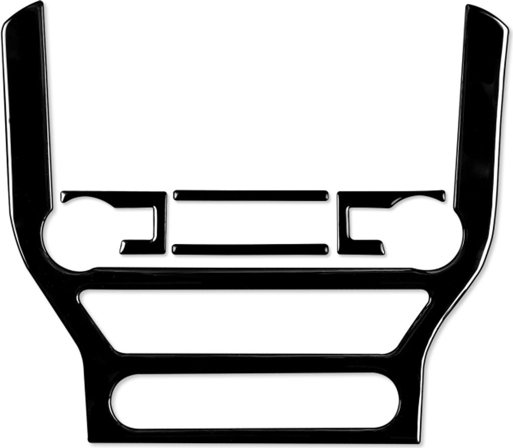 Für Ford Mustang 2015-2020 Car Central Control CD Frame Dekorative Aufkleber, linke und rechte Laufwerk Universal (schwarz)