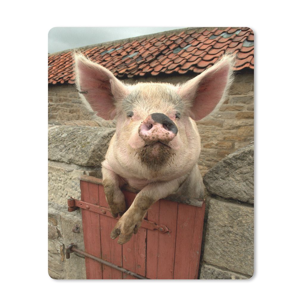 MuchoWow Mauspad Mousepad Schwein - Rosa - Tier 30x40 cm - Mousepads - Maus Mat - Pad - Mausunterlage - Mausmatten