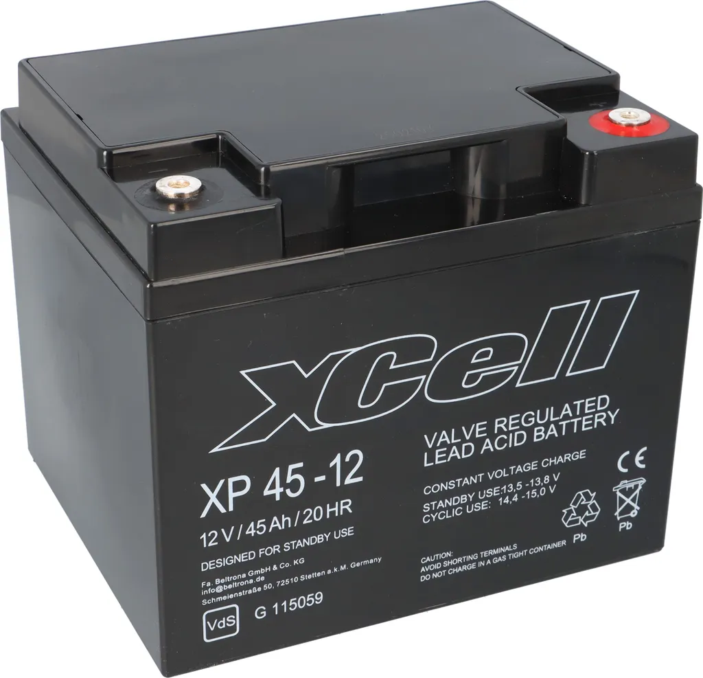 Batterie plomb 12V 45Ah XCell XP45-12 : remplacez votre batterie d'onduleur