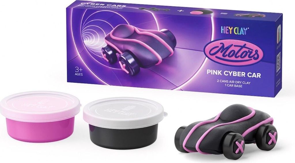 Hey-Clay Cyber Car Pink 2 Dosen Modelliermasse