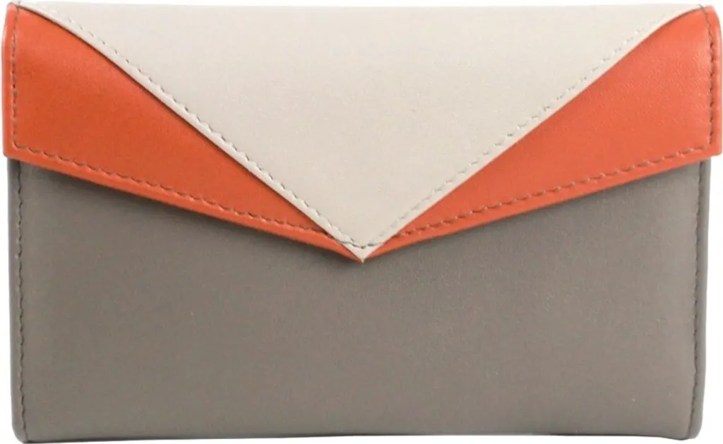 Eastern Counties Leather Macy Portafoglio Donna in Pelle Verde e Marrone