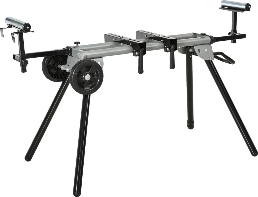 Piétement universel pour scie à onglet, établi pliable en acier noir