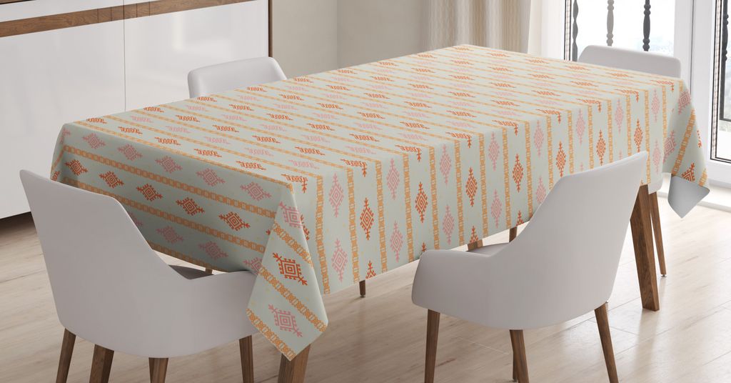 ABAKUHAUS Abstrakt Tischdecke, Russisch ukrainisches Volk, FÃ1/4r den Inn und Outdoor Bereich geeignet Waschbar Druck Klar Kein Verblassen, 140 x ...