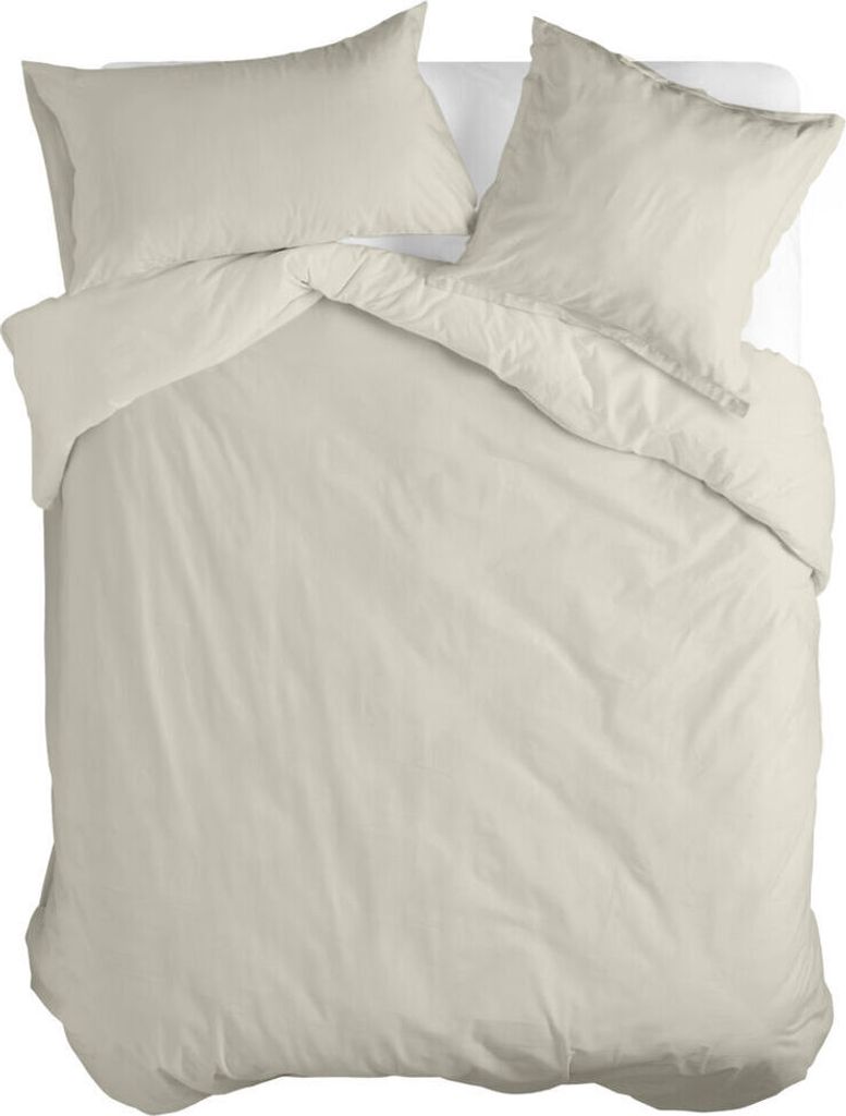 Basic Bettbezug Beige ton 200 x 220 cm 100% Baumwolle Hergestellt in Europa