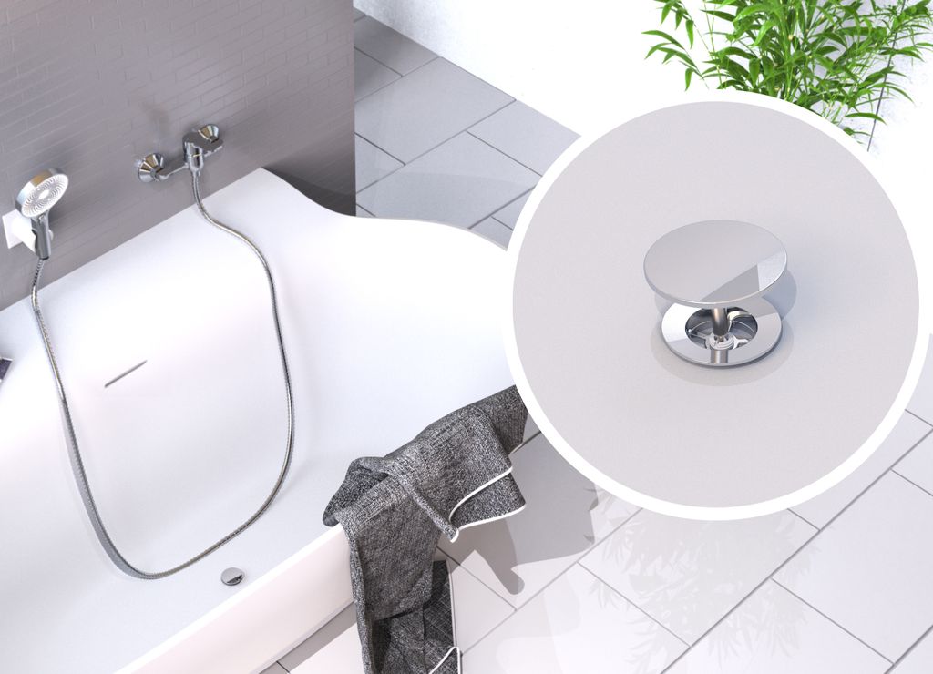 KIRCHHOFF Abfluss Stöpsel für handelsübliche Badewanne, Produktbild 6