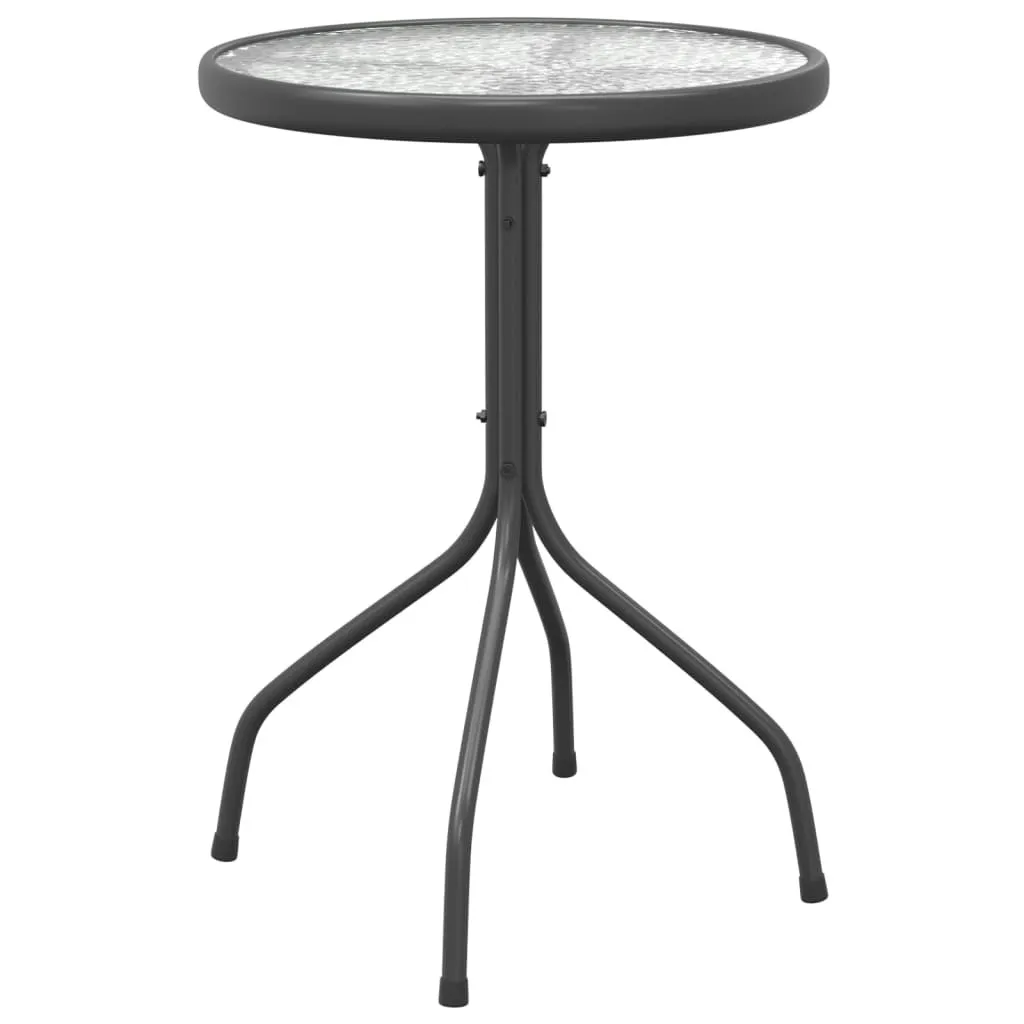 Tavolo Bistrot da Giardino Antracite Ø50 - Atmosfera Parigina in Terrazza