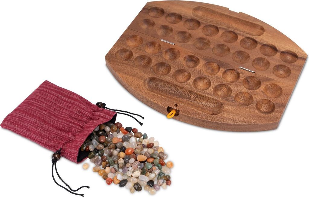 Bao L – Hus / Kalaha / Bohnenspiel aus edlem Samena-Holz Produktbild 