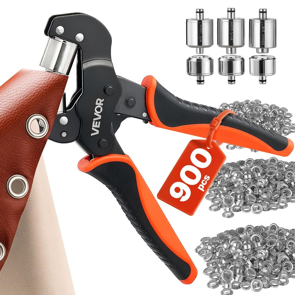 VEVOR Ösenzange 900 tlg. Set Ösen 6mm 8mm 10mm Magnetische Produktbild 