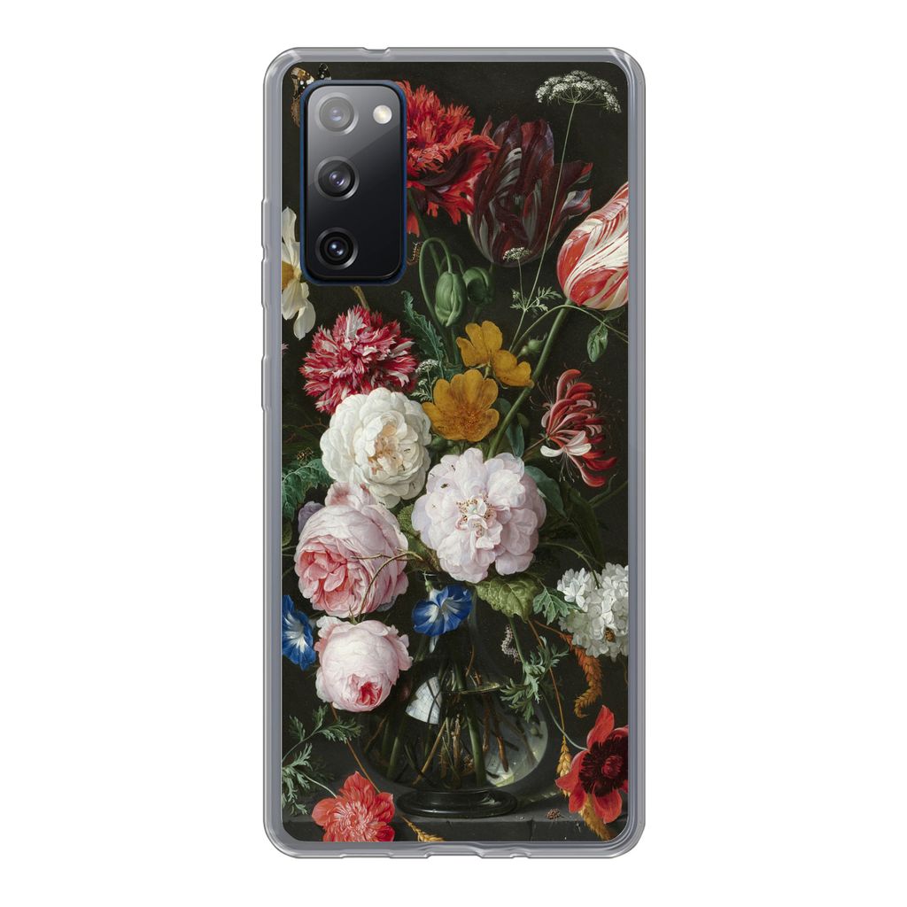 MuchoWow Handyhülle Schutzhülle Hülle für Samsung Galaxy S20 FE Stilleben mit Blumen in einer Glasvase - Gemälde von Jan Davidsz. de Heem Si...