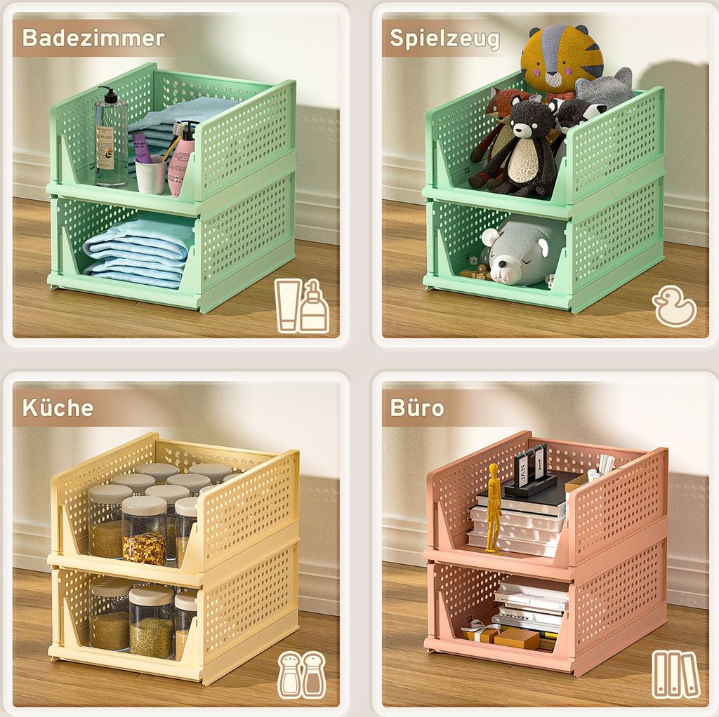 Yorbay Schubladenbox, 3er Set, Stapelbare Kleiderschrank Produktbild 6