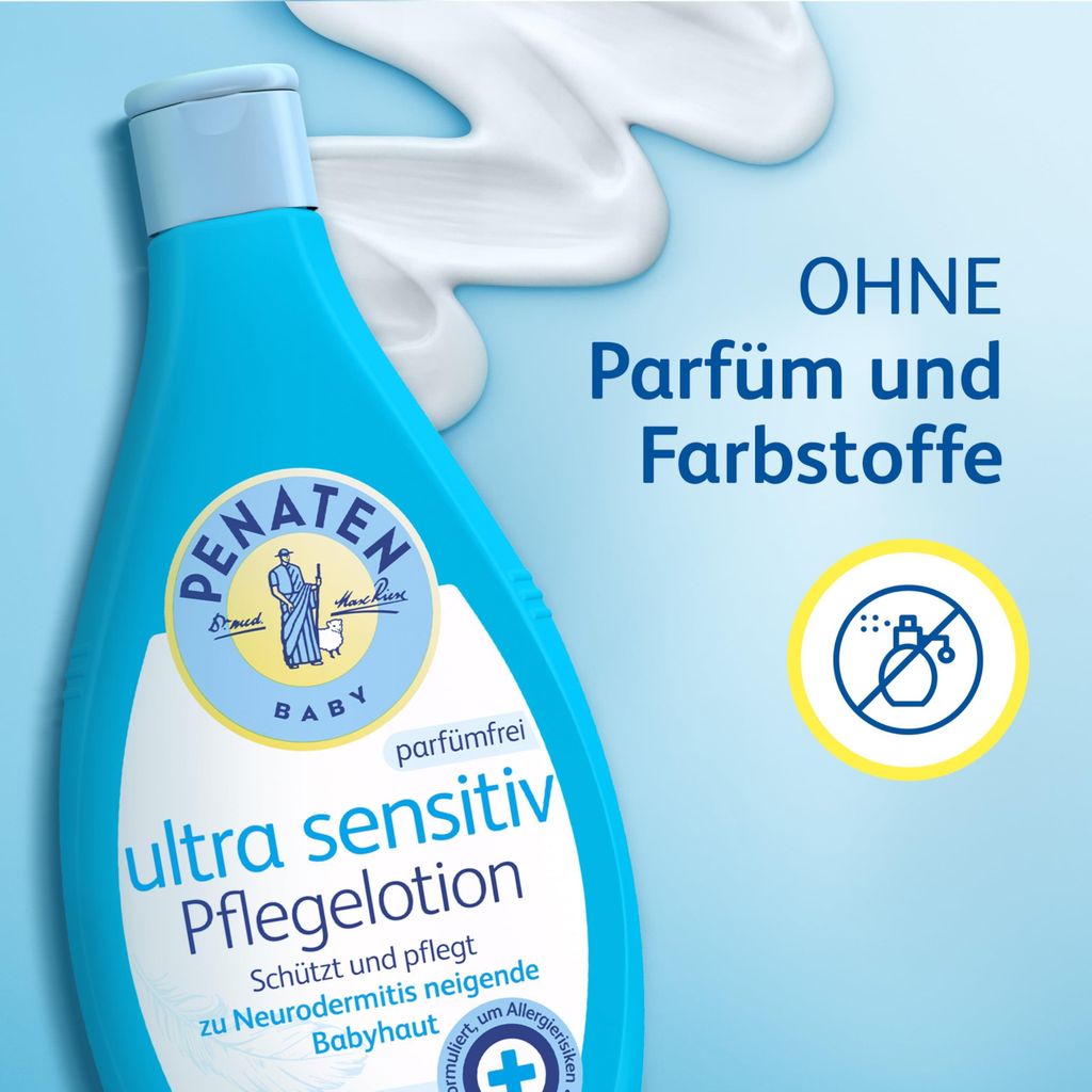 PENATEN Baby Ultra Sensitiv Pflegecreme – Parfüm- & Farbstofffrei, Für Empfindliche Haut & Bei Neurodermitis (100 Ml)