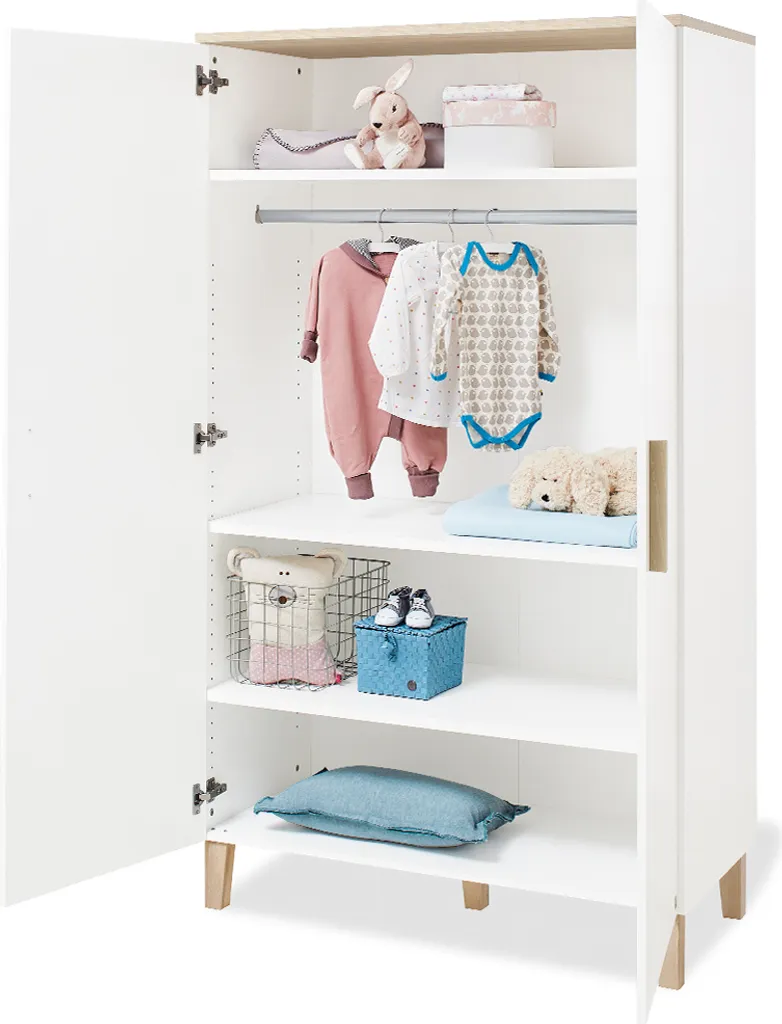 Penderie Armoire Lumi Design avec Miroir et Rangement de Vêtements
