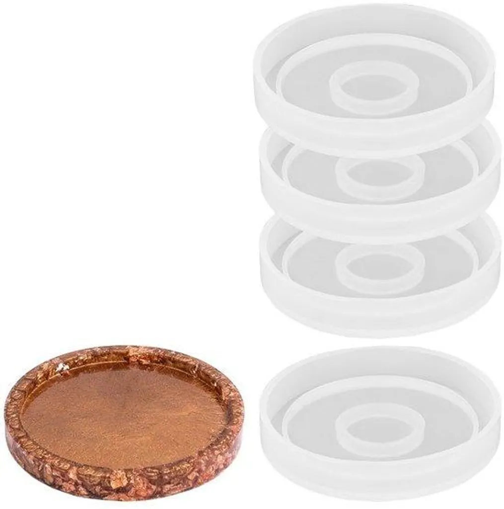 Moules ronds 8 cm en silicone pour créer vos propres sous-verres personnalisés