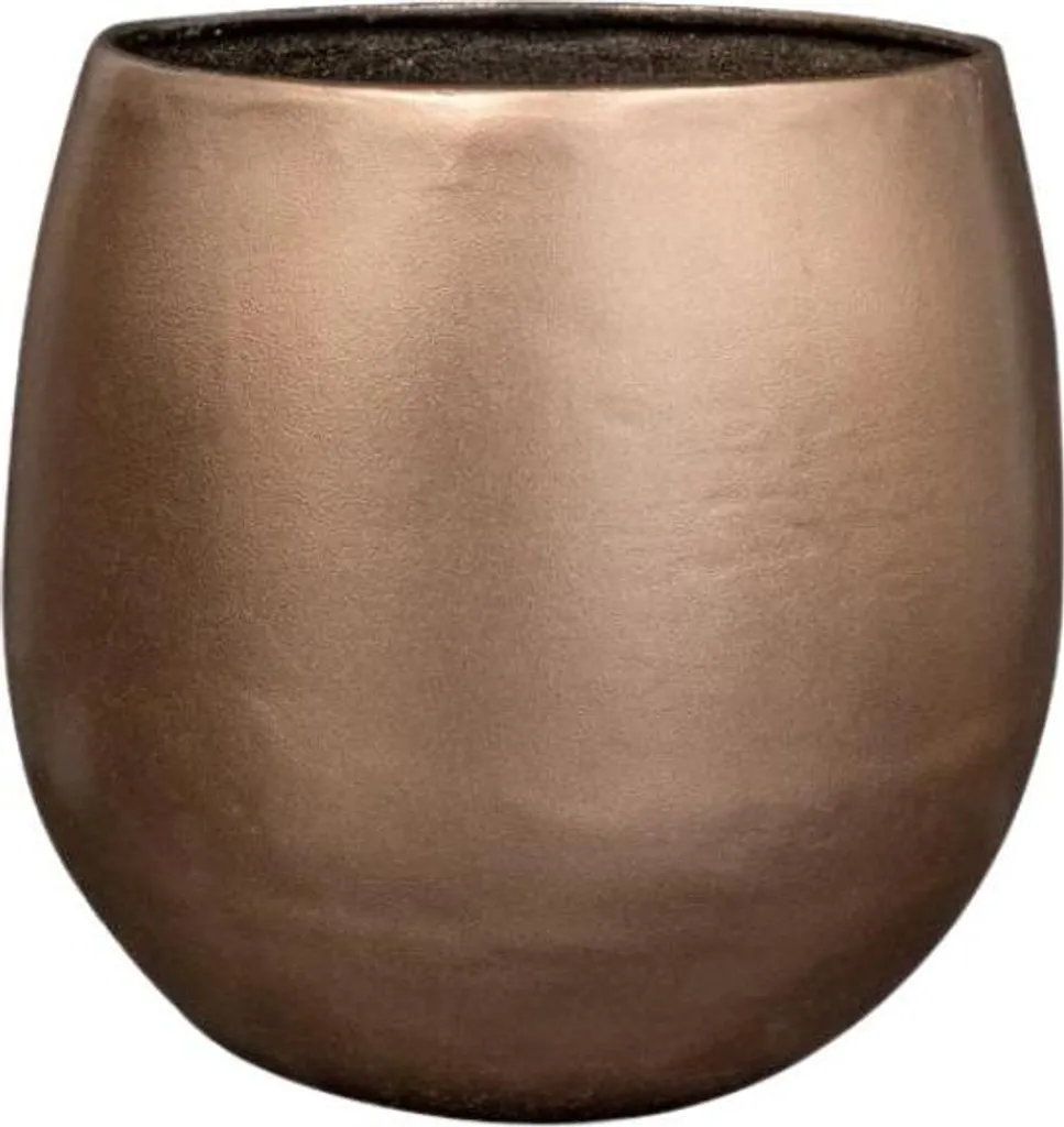 Pot de fleurs doré 26 cm en métal - Cache-pot chic pour salon et bureau