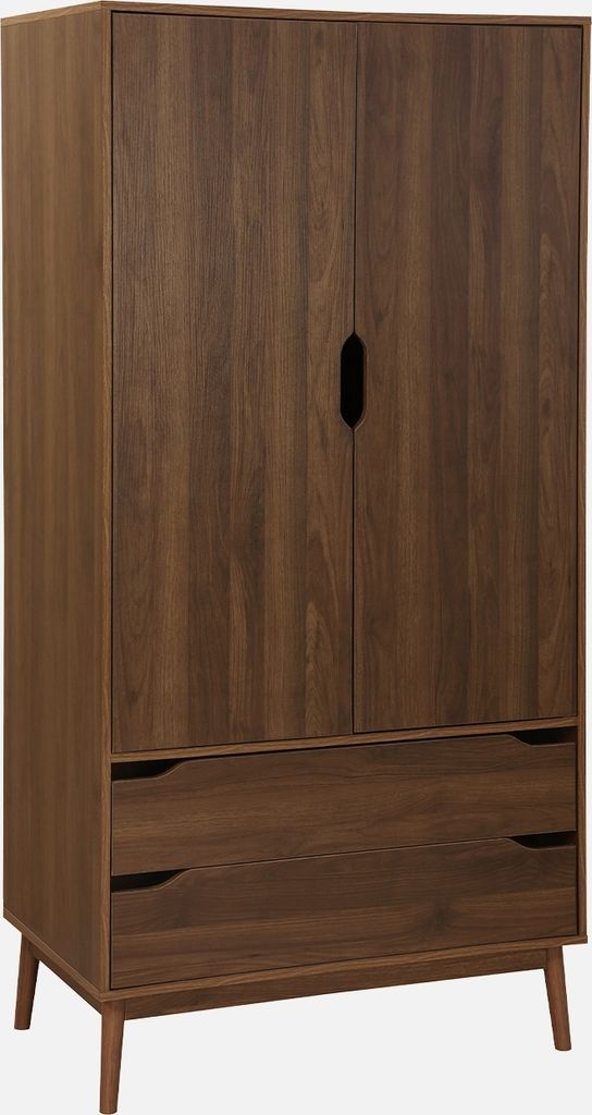 sweeek - Kleiderschrank im Vintage-Stil mit Holzdekor, 2 Produktbild 