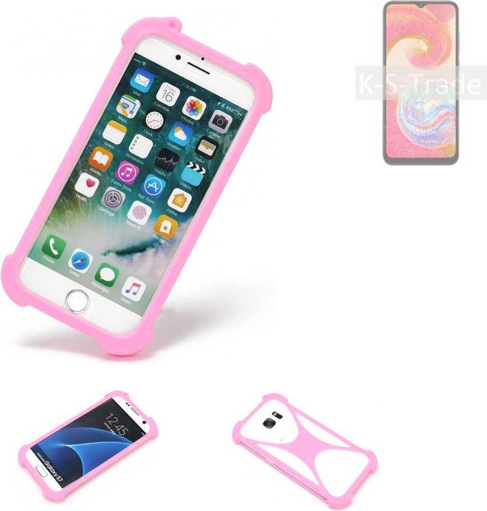 K-S-Trade Handy Hülle kompatibel mit Samsung Galaxy A04e Schutz Hülle Bumper Silikon Schutz Hülle Cover Case Silikoncase Silikonbumper TPU Softcase