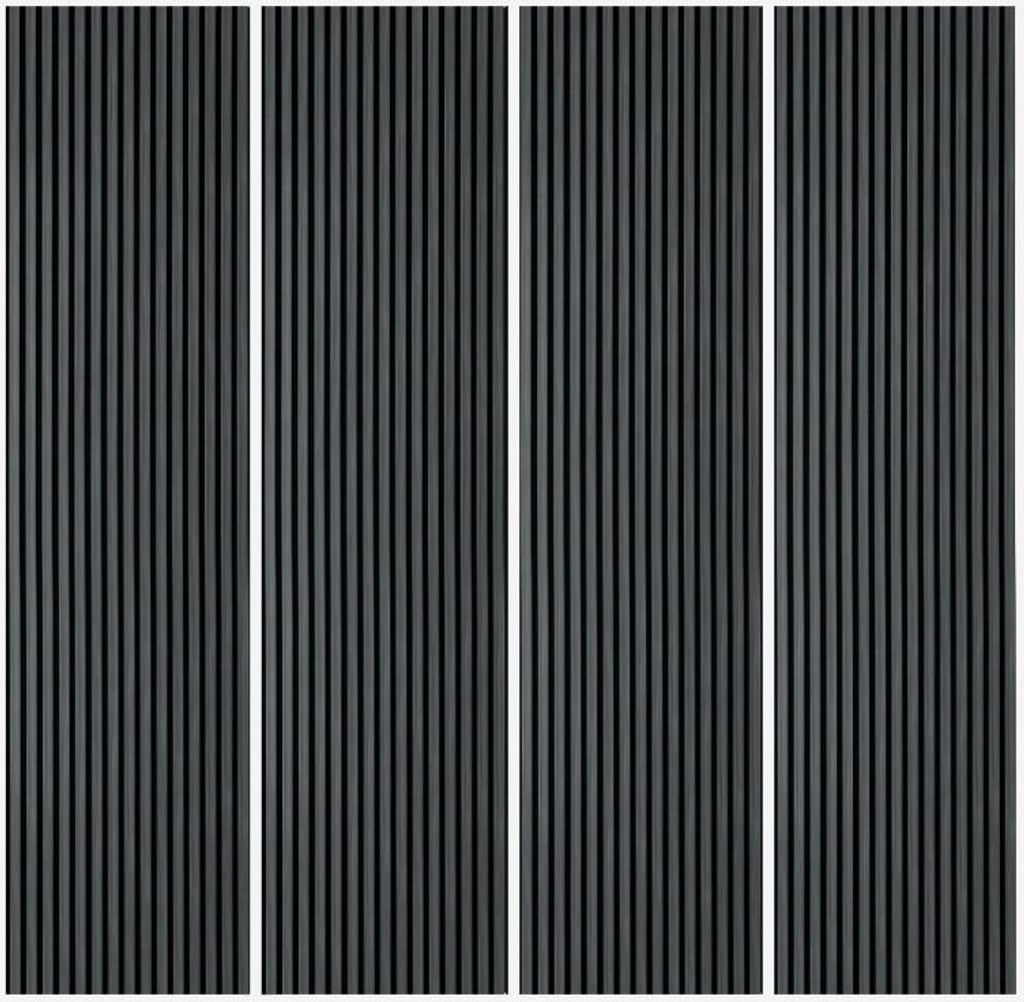4 x Akustikpaneele 240x60cm aus Ebenholz für Wand Design Produktbild 