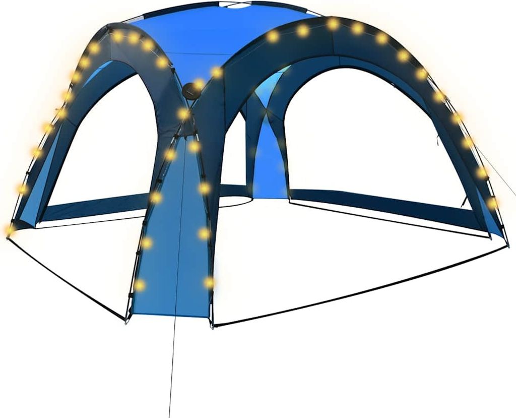 vidaXL Partyzelt mit LED und 4 Seitenwänden 3,6x3,6x2,3 m Produktbild 2