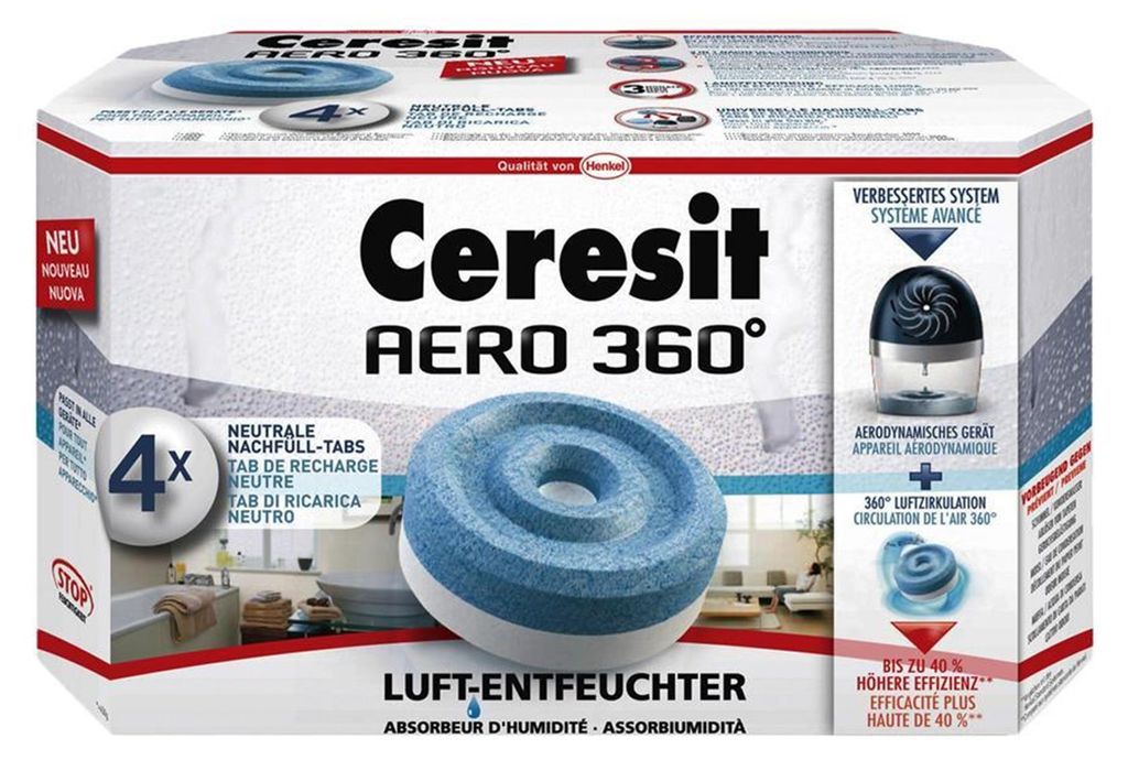 Henkel Ceresit Luft-Entfeuchter-Tabs AERO 360 Nachfüller Produktbild 