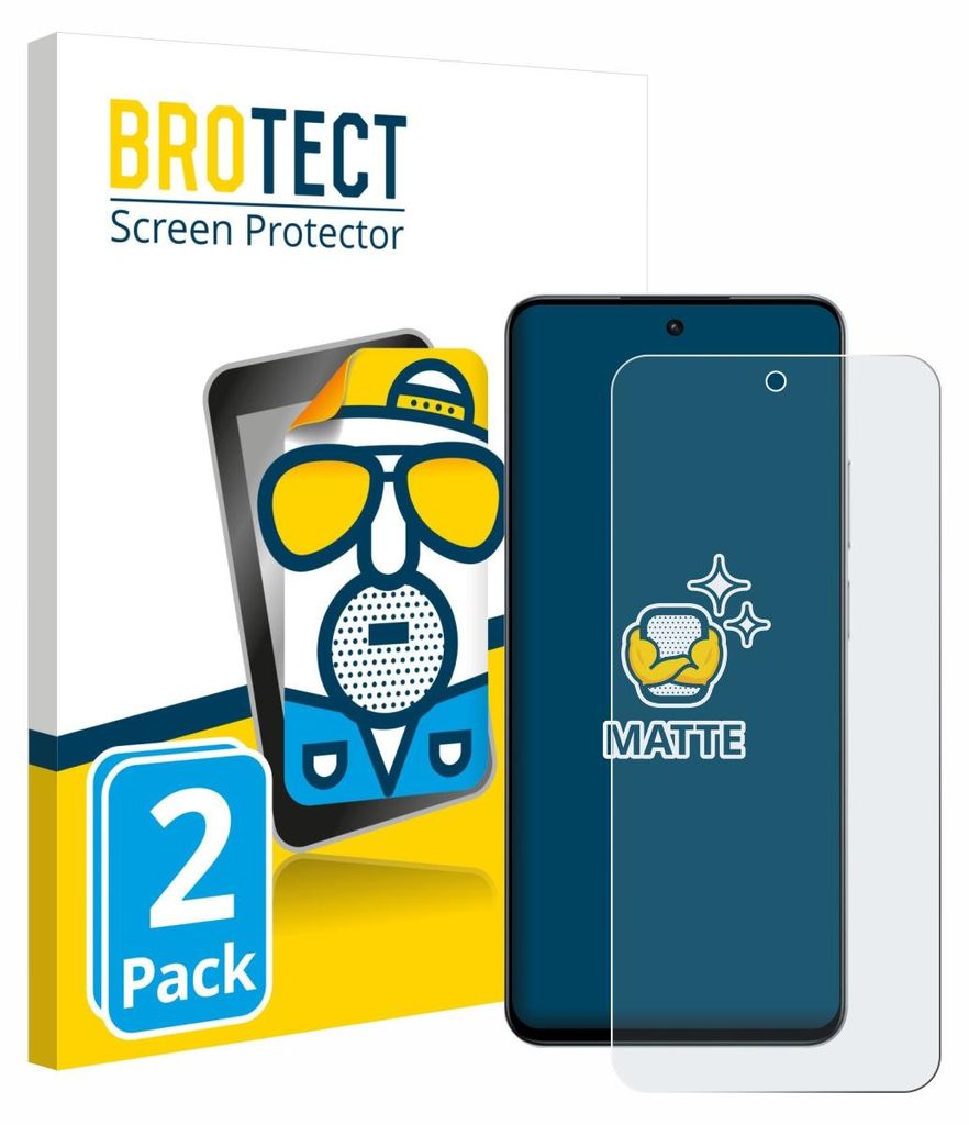 2x BROTECT Schutzfolie für realme P3x Displayschutz Displayschutzfolie Folie Matt Entspiegelungsfolie