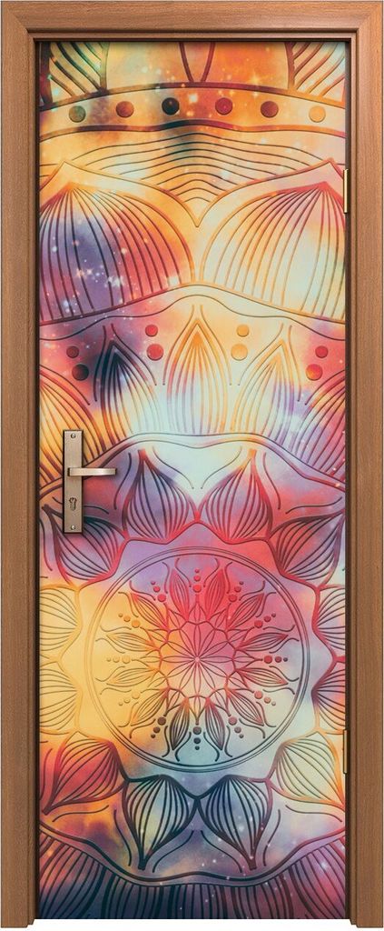 Türposter 70x200 cm Türaufkleber Türtapete Türfolie Klebefolie groß Malerei Mandala Grafik