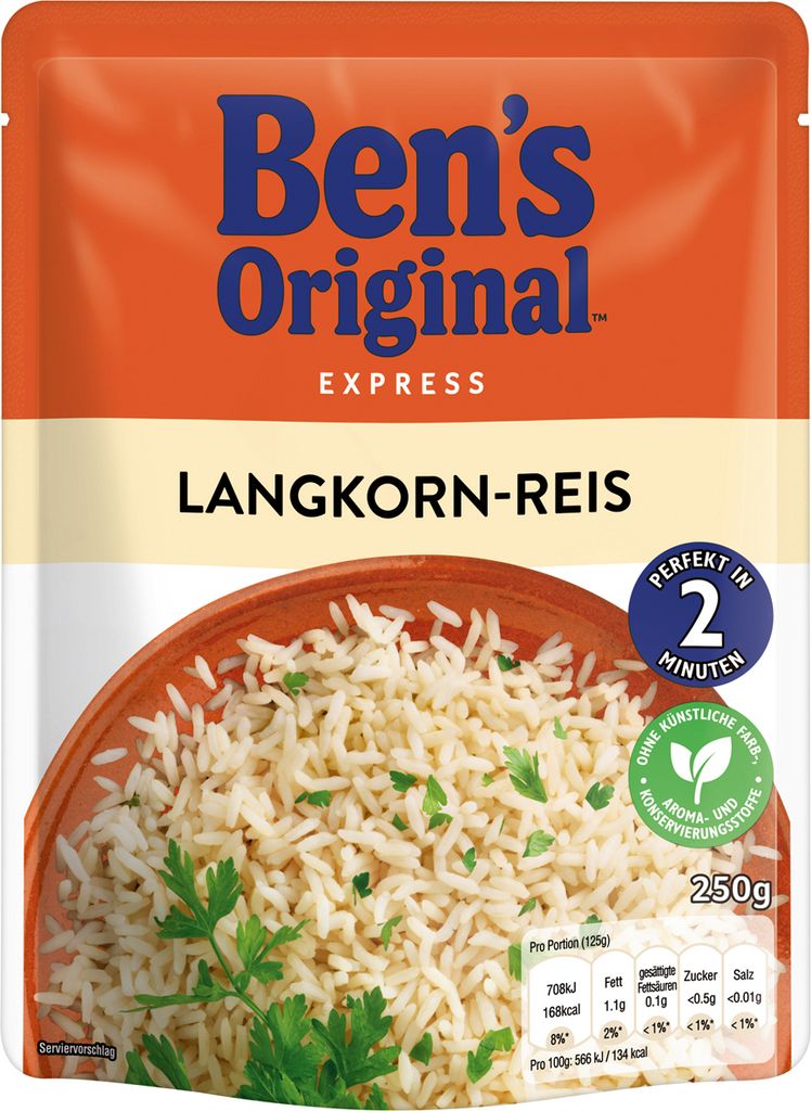 Bens Original Express Langkorn Reis fertig in nur 2 Minuten Produktbild 