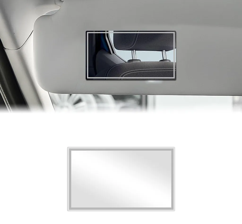 Miroir pare-soleil voiture pour maquillage rapide miroir HD autocollant 11cm
