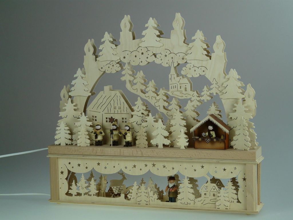 Original Erzgebirgischer Marken Schwibbogen Lichterbogen 50 x 43 cm K50-5_10