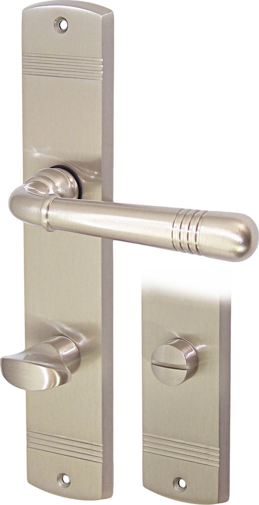 Messing Türbeschlag Helena Prime LS WC Nickelmatt Türgriffe Türklinke