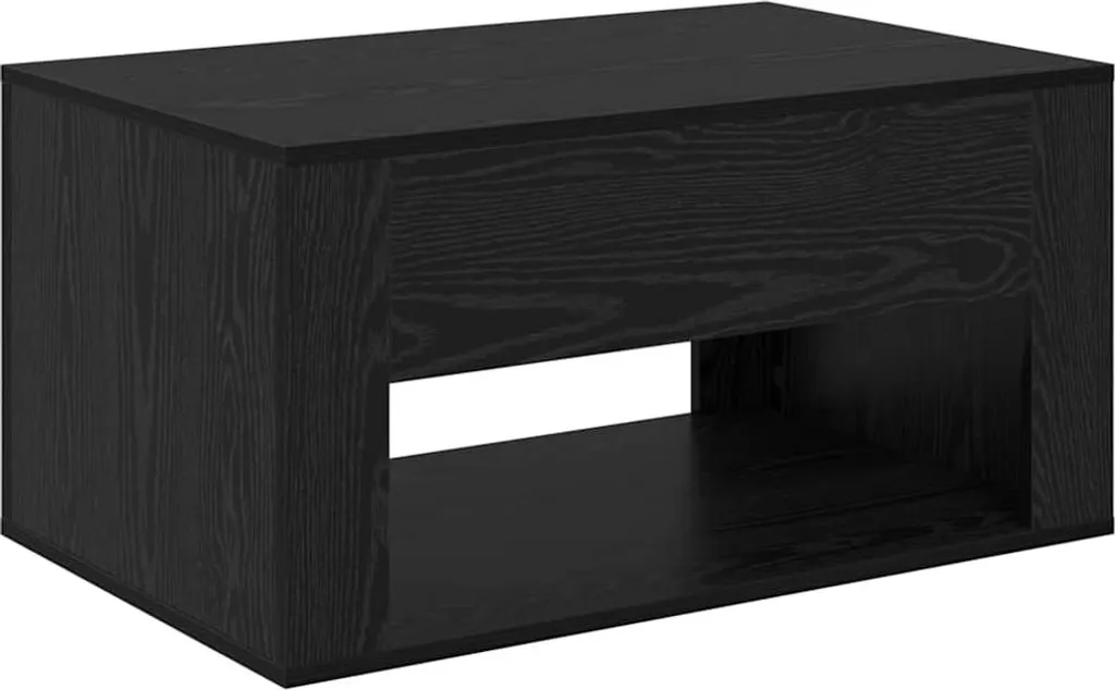 Tavolino Basso da Divano Nero 80x50 cm - Ideale per Aperitivi