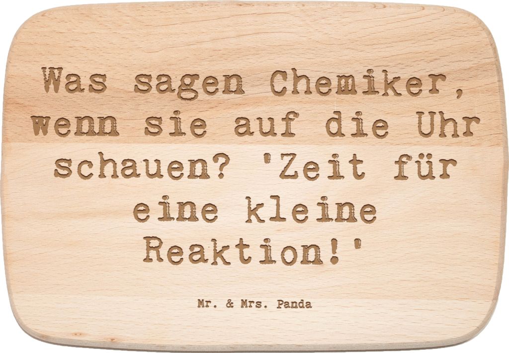 Mr. & Mrs. Panda Schneidebrett Spruch Chemiker Reaktion - Transparent - Geschenk, perfekt, Lösungen, Frühstücksbrettchen, alltägliche Probleme,...