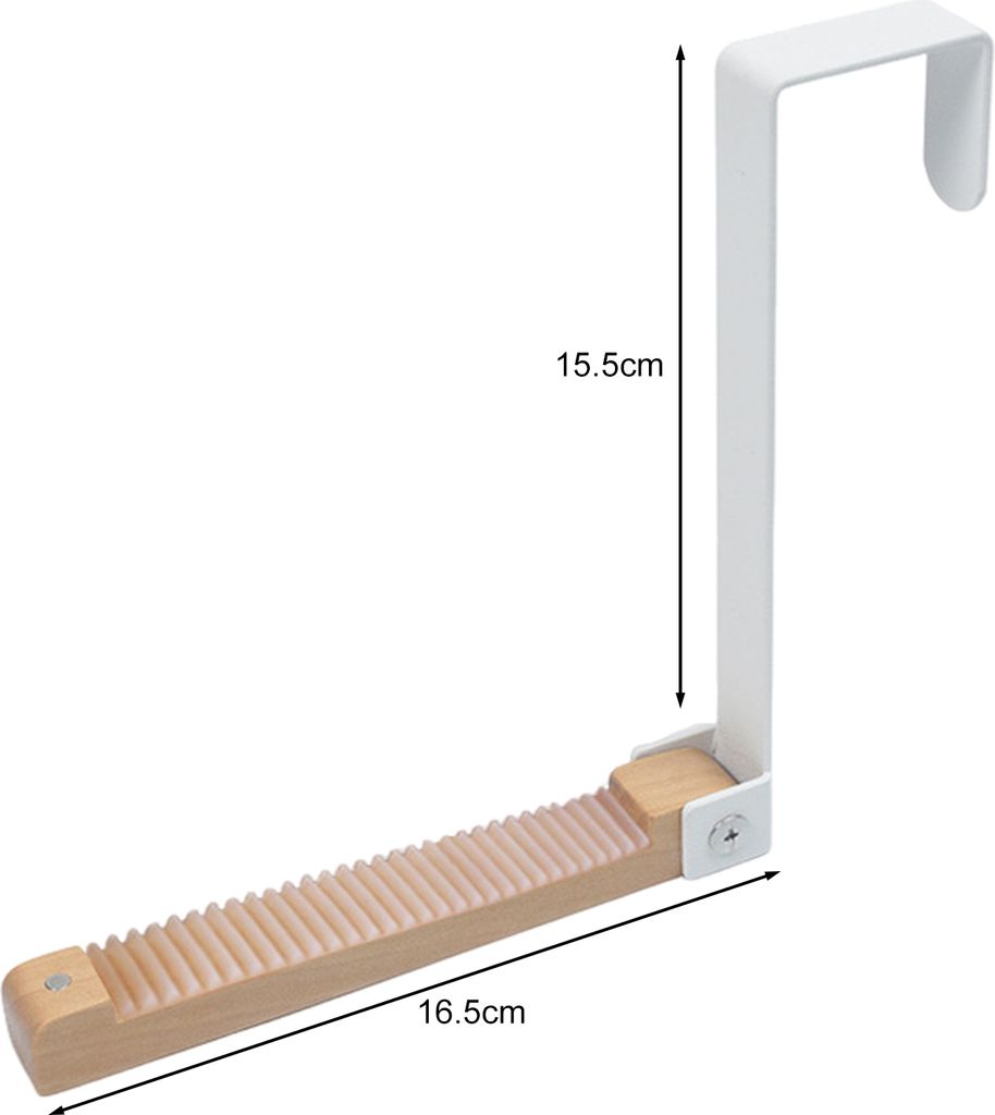 Faltbarer Kleiderbügel aus Holz, Türhaken mit Anti-Rutsch-Clip, faltbares Design, einfache Installation, multifunktionaler Aufbewahrungshaken, T...