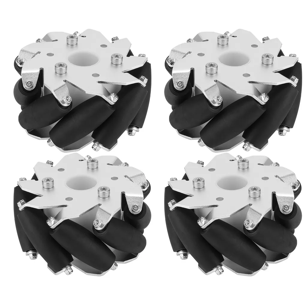 Set Ruote Mecanum RC 100mm - Kit Upgrade per Chassis Robot Arduino - 1
