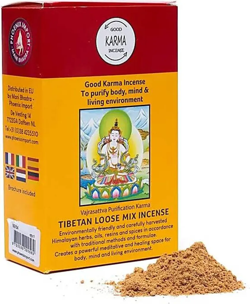 Encens Tibétain en Poudre pour Méditation Good Karma - Lot de 3