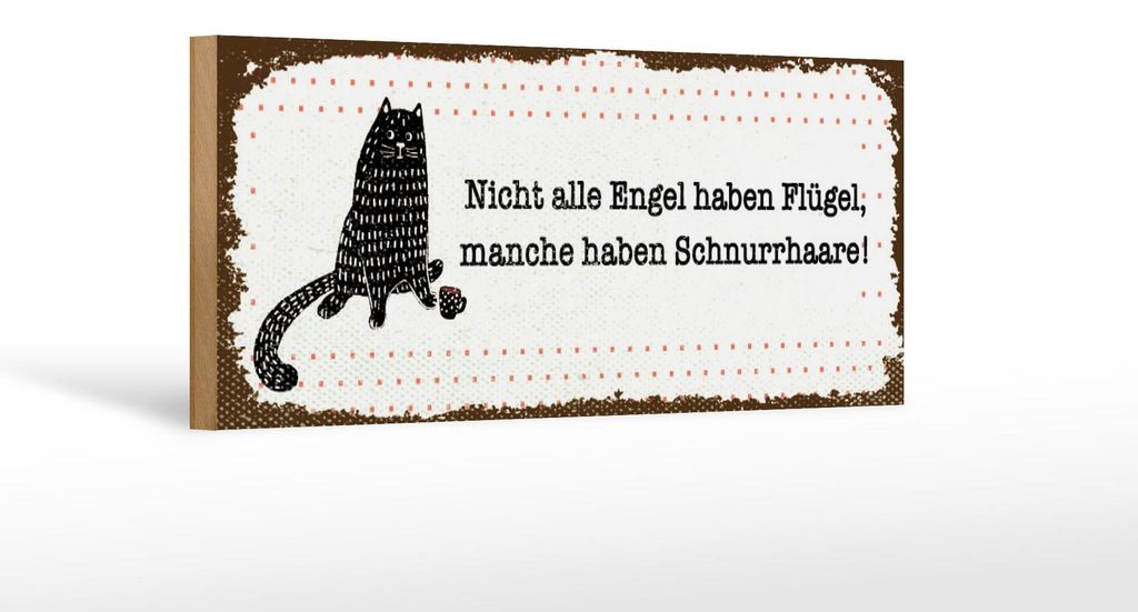 Holzschild Spruch 27x10 cm Nicht jeder Engel Schild