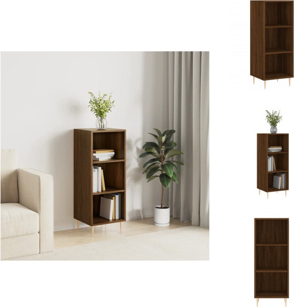 vidaXL Sideboard Braun Eichen-Optik 34,5x32,5x90 cm Holzwerkstoff - Sideboards