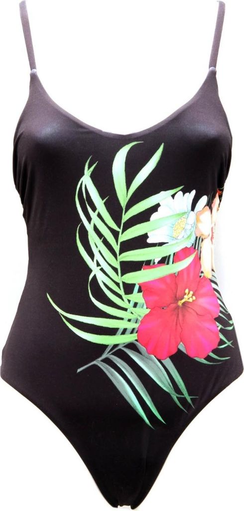 7027AH costume donna SUNDEK black printed swimsuit woman