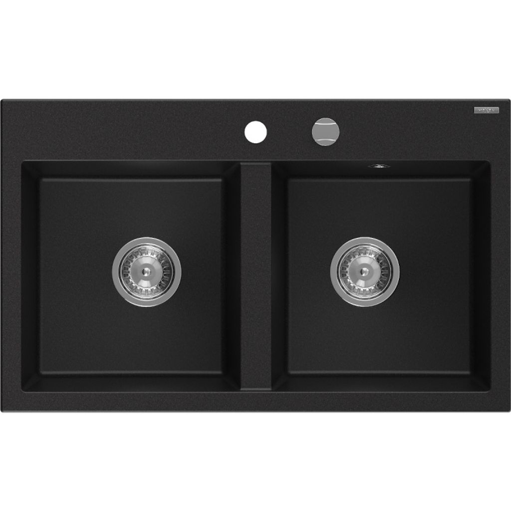 Mexen Hektor zlewozmywak granitowy 2-komorowy 800 x 480 mm, Zdjęcie produktu 