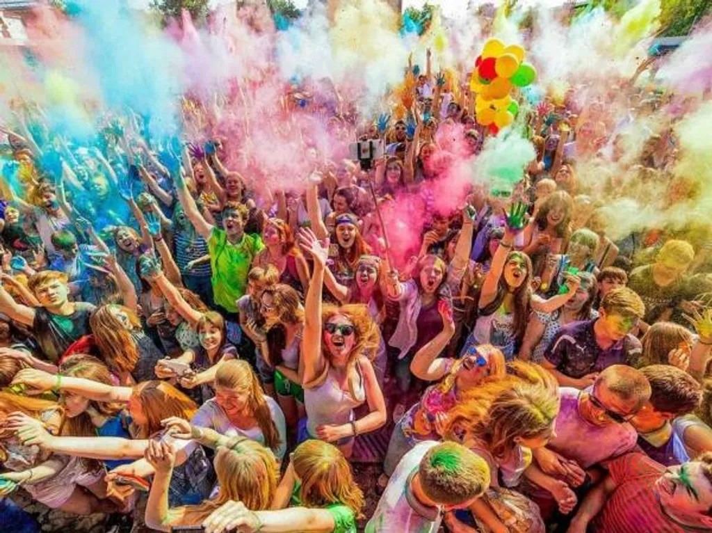 Cuore Holi in polvere rosa 70g