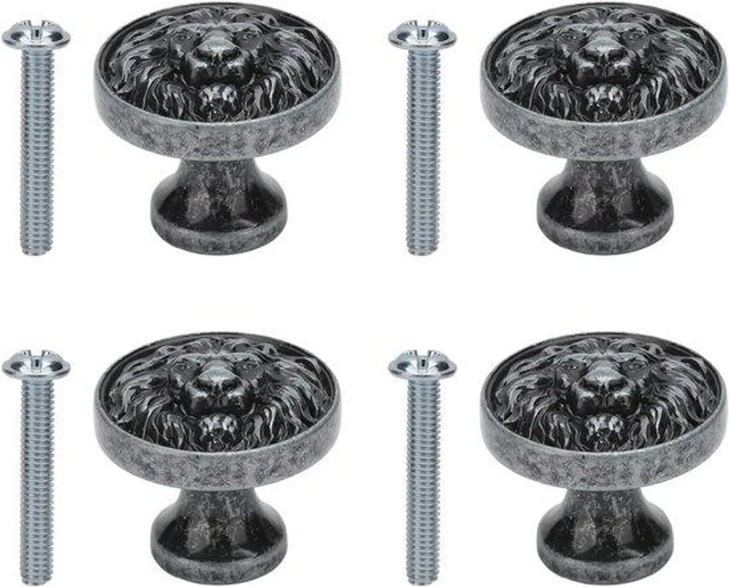 Bouton métallique ancien argenté pour remplacer un bouton perdu - Lot de 4