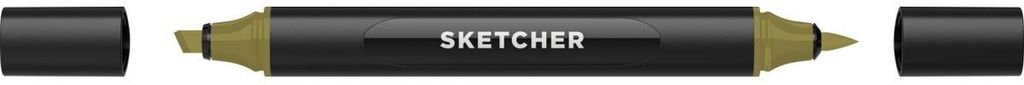 Molotow Twinmarker Sketcher brush+chisel K 415 olive