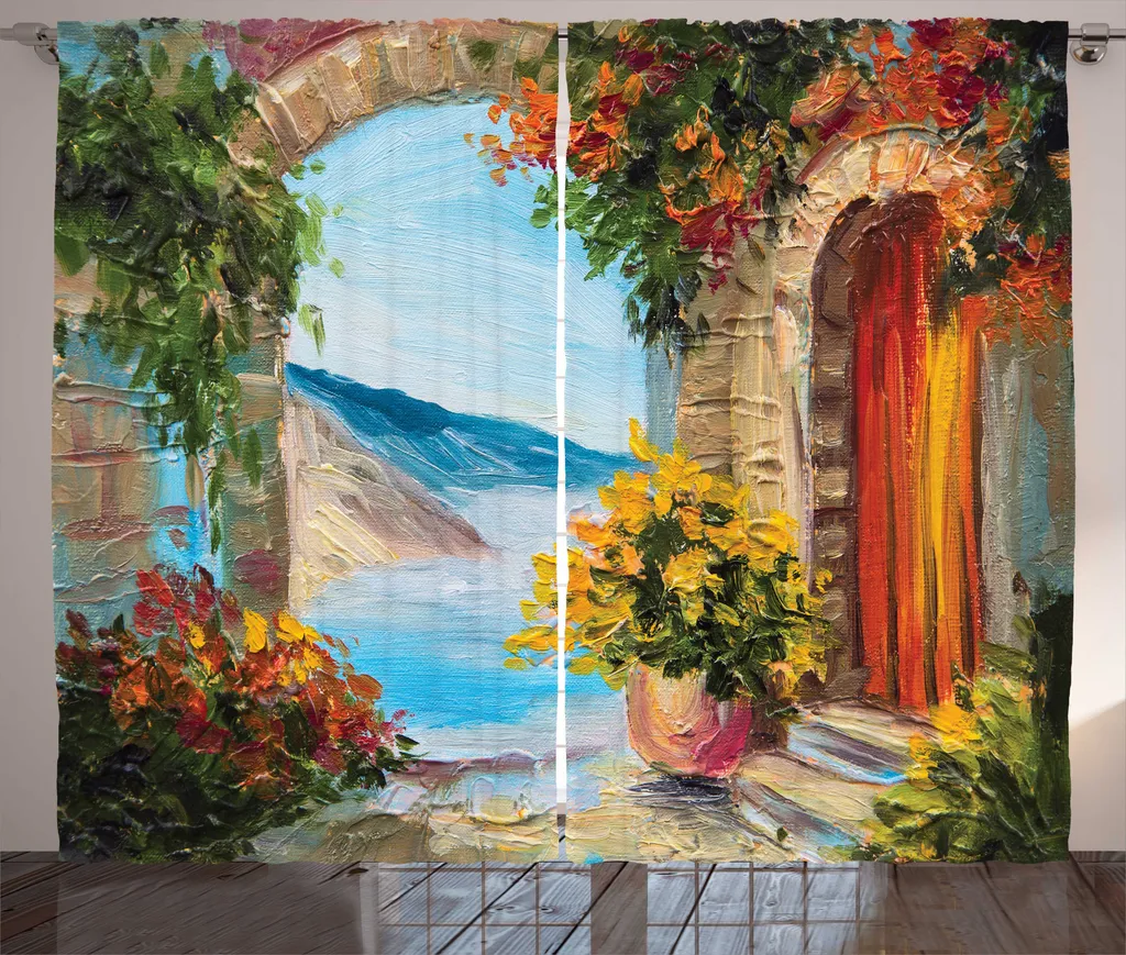 Rideau Décoratif Grand Format pour Salon Ambiance Rustique et Vintage