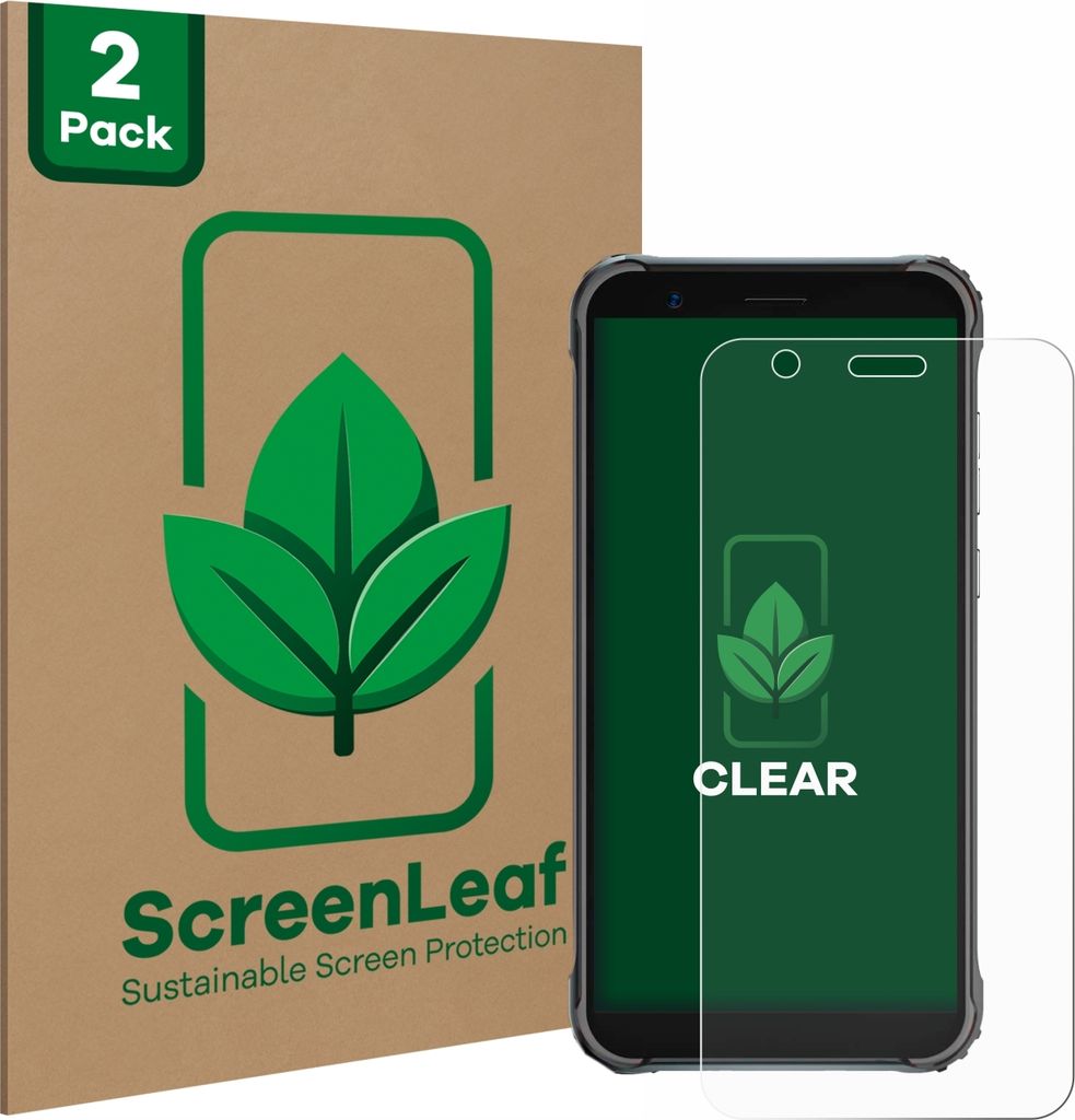 2x ScreenLeaf Schutzfolie für Blackview BV4900 Pro nachhaltiger Displayschutz Display Schutz Folie Klar Transparent