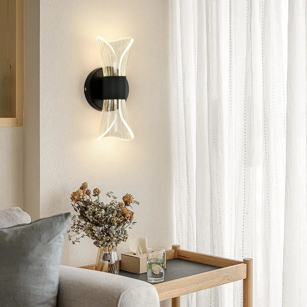 Lampe murale LED design noir avec intensité réglable et 3 modes de blanc - 4