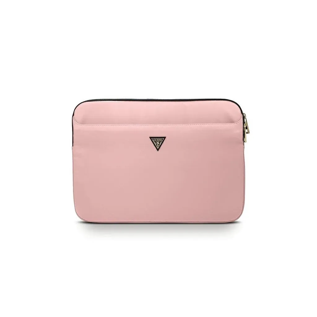 Borsa Laptop Guess 13 Pollici Rosa - Nylon Triangle Logo GUCS13NTMLLP