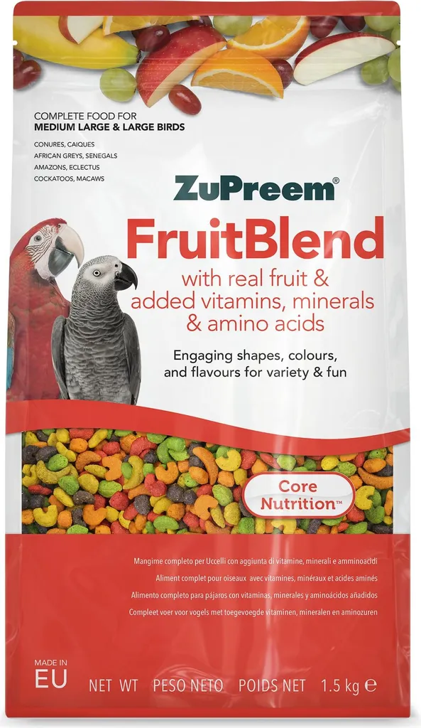 ZuPreem Multifrucht 1.5kg: Gusto Frutta e Vitamine per Pappagalli