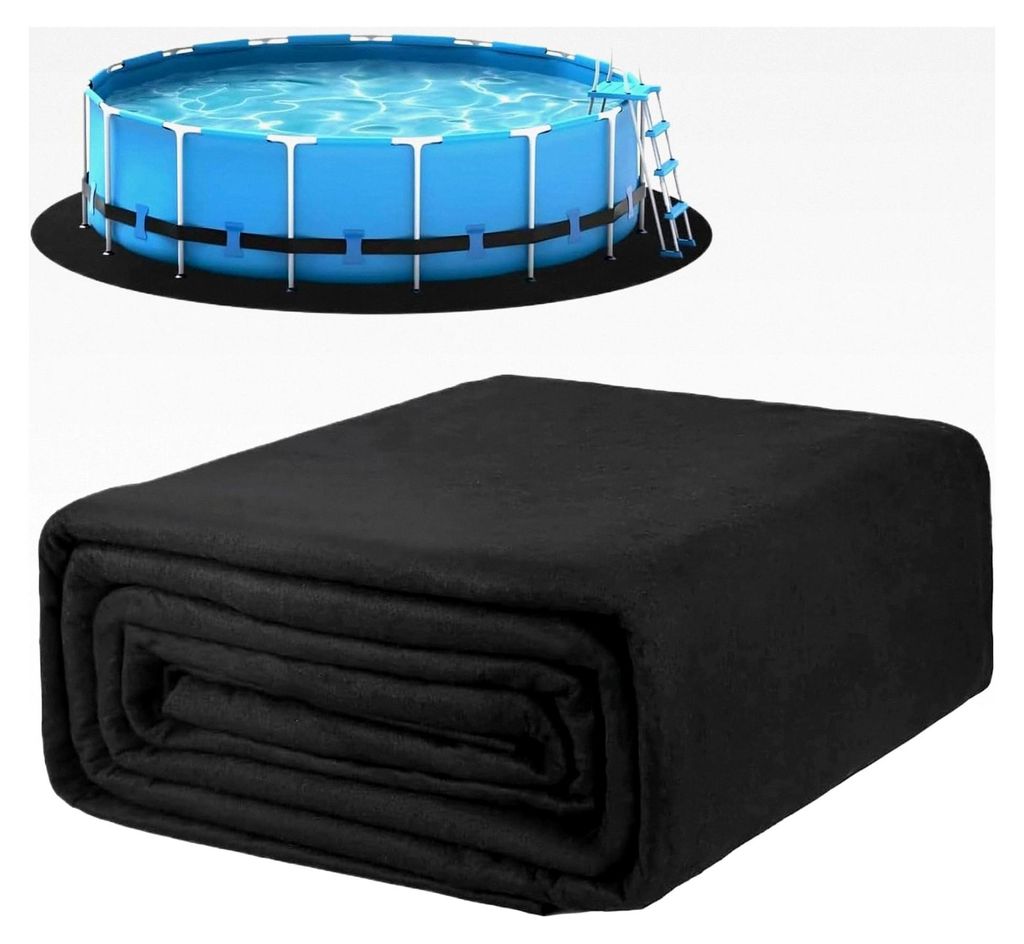 Bodenplane für Pools, Durchmesser 305 cm, Pool Liner, Bodenschutzmatte für Poolboden, faltbare Schwimmbadunterlage, Anti-Perforationsmatte