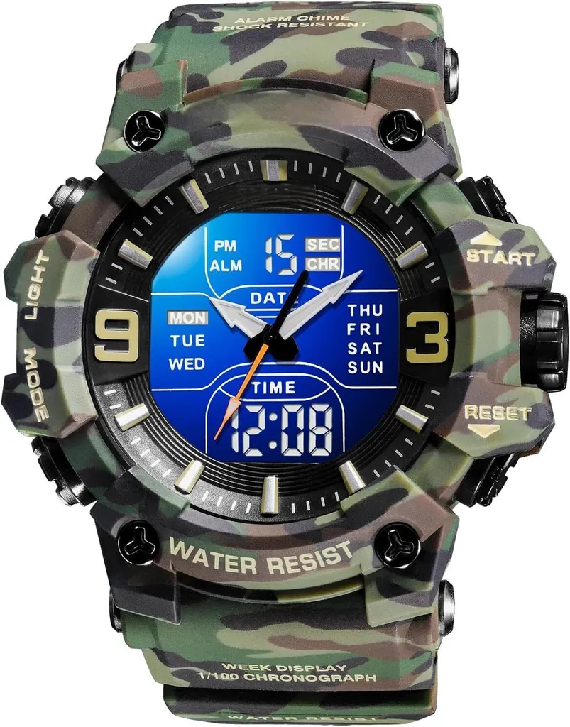 Orologio Digitale Ragazzo e Uomo - Tattico Militare 5 ATM Impermeabile