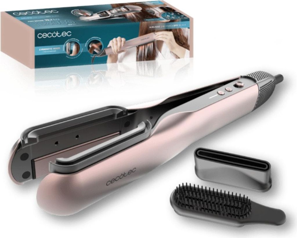 Lisseur Cheveux Cecotec AirLisse 2 en 1 ForceDry Rose Clair Image du produit 